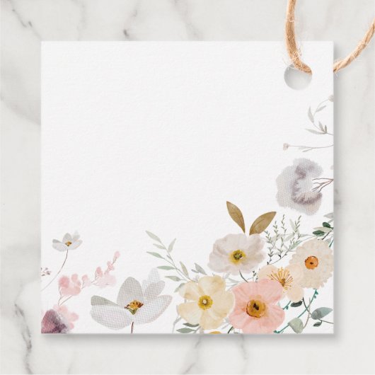 Wildbloemboogdoop Bedankjes Labels (Achterkant)