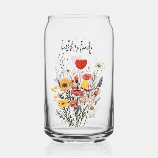 Wildbloembos | Lente Bloemen |  Blikvorm Glas (Voorkant)
