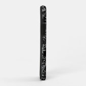 Wildbloemdamast zwart grijs genoemd Case-Mate iPhone case (Achterkant/rechts)