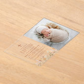 Wildbloemdooptuin in bloei acryl uitnodigingen (Laagn)