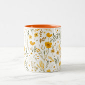 Wildbloemen 15 oz tweekleurige koffiemok (Center)