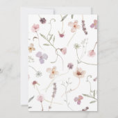 Wildbloemen 1e verjaardag Wild One Blush Pink Kaart (Achterkant)