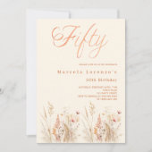 Wildbloemen 50e verjaardag kaart (Voorkant)