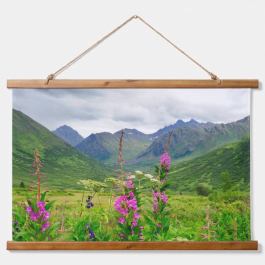 Wildbloemen Alaskan Valley Hangend Wandkleed (Voorkant)