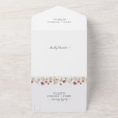 Wildbloemen Alles in een bruiloft uitnodigen All In One Uitnodiging (Buitenkant)