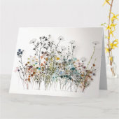 Wildbloemen - Aquarel Kaart (Gele Bloem)