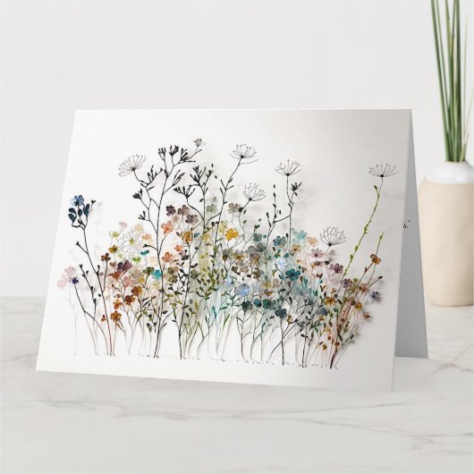 Wildbloemen - Aquarel Kaart (Voorkant)
