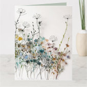 Wildbloemen - Aquarel Kaart (Voorkant)