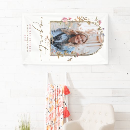 Wildbloemen Arch Photo Graduation Party Banner (Insitu)
