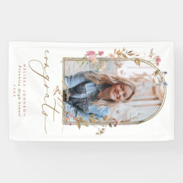Wildbloemen Arch Photo Graduation Party Banner
