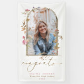 Wildbloemen Arch Photo Graduation Party Banner (Verticaal)