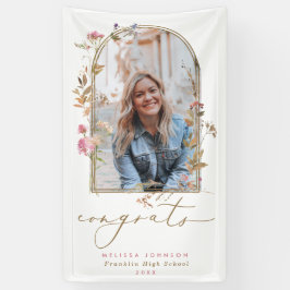 Wildbloemen Arch Photo Graduation Party Banner