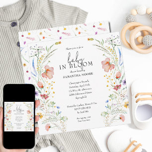 Wildbloemen Baby in Bloom Douche Kaart