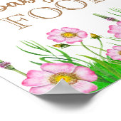 Wildbloemen Baby in Bloom "Raad het Baby eten" Poster (Hoek)