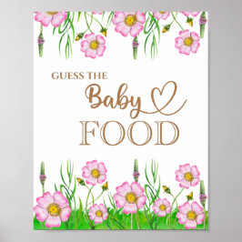 Wildbloemen Baby in Bloom "Raad het Baby eten" Poster