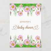 Wildbloemen Baby in het menu Bloom Baby shower (Achterkant)