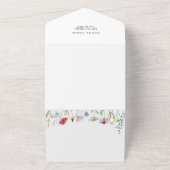 Wildbloemen Baby shower All In One Uitnodiging (Buitenkant)