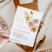 Wildbloemen Baby shower, Baby in Bloom Kaart