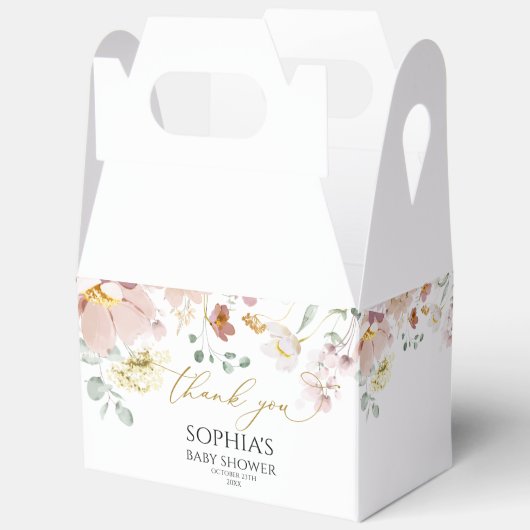 Wildbloemen Baby shower Bedankdoosjes (Open)