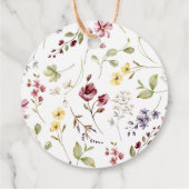 Wildbloemen Baby shower Bedankjes Labels (Achterkant)