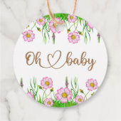 Wildbloemen Baby shower Bedankjes Labels (Achterkant)