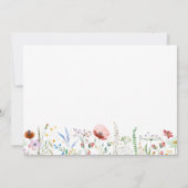 Wildbloemen Baby shower Bedankkaart (Achterkant)