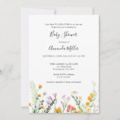 Wildbloemen Baby shower Boho Spring Save The Date (Voorkant)