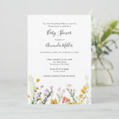 Wildbloemen Baby shower Boho Spring Save The Date (Staand voorkant)