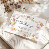 Wildbloemen baby shower dank je kaart