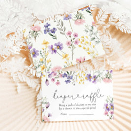 Wildbloemen Baby shower Diaper Raffle Informatiekaartje