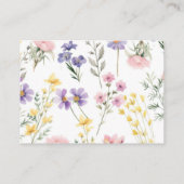 Wildbloemen Baby shower Diaper Raffle Informatiekaartje (Achterkant)