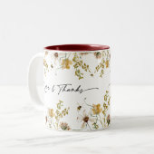 Wildbloemen Baby shower Favor Momento Mok (Voorkant links)