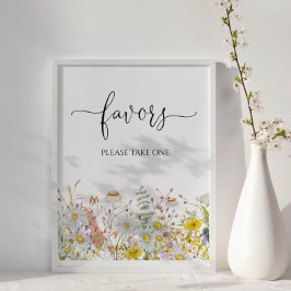 Wildbloemen Baby shower Favors Poster