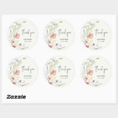 Wildbloemen Baby shower Green Ronde Sticker (Vel)