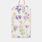 Wildbloemen Baby shower Hartelijk dank Cadeaulabel (Achterkant)