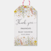 Wildbloemen Baby shower Hartelijk dank Cadeaulabel (Voorkant)