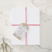 Wildbloemen Baby shower Hartelijk dank Cadeaulabel (Met Touw)