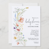 Wildbloemen Baby shower Kaart (Voorkant)