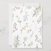 Wildbloemen Baby shower Kaart (Achterkant)