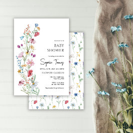 Wildbloemen Baby shower Kaart