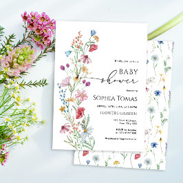 Wildbloemen Baby shower Kaart