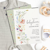 Wildbloemen Baby shower Kaart