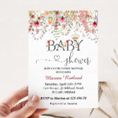 Wildbloemen Baby shower Kaart