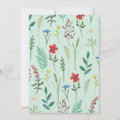 Wildbloemen Baby shower Kaart (Achterkant)