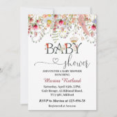 Wildbloemen Baby shower Kaart (Voorkant)