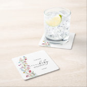 Wildbloemen Baby shower Kartonnen Onderzetters (Insitu)