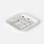 Wildbloemen Baby shower Papieren Bordje (Gebogen)