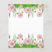 Wildbloemen Baby shower Raad de Baby Food Kaart (Achterkant)