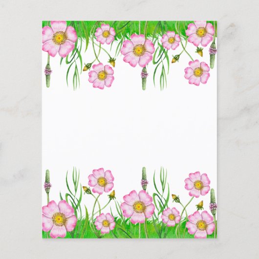 Wildbloemen Baby shower Raad de Baby Food Kaart (Achterkant)