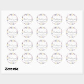 Wildbloemen Baby shower Ronde Sticker (Vel)